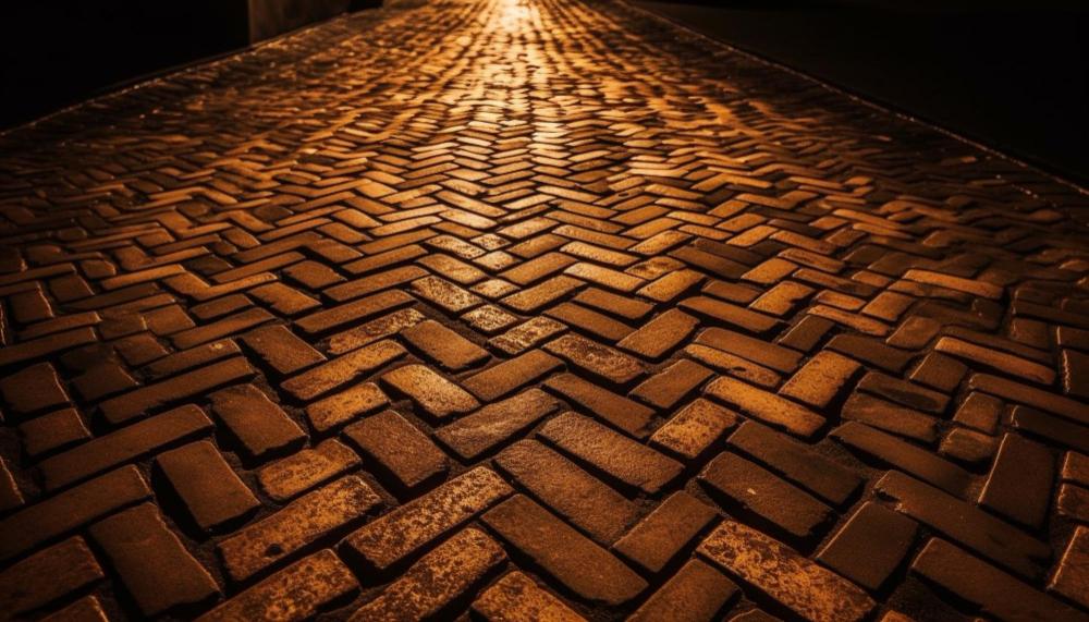 medieval cobblestone footpath leads ancient cathedral generated by ai 11zon